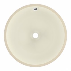 American imaginations AI-403 16-in. W x 16-in. D Round Undermount Sink In Biscuit Color