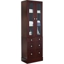 American imaginations AI-566 26-in. W x 82-in. H Transitional Birch Wood-Veneer Linen Tower In Coffee