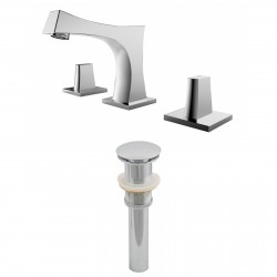 American imaginations AI-1994 8-in. o.c. CUPC Approved Brass Faucet Set In Chrome Color With Drain