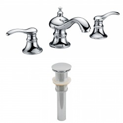 American imaginations AI-2006 8-in. o.c. CUPC Approved Brass Faucet Set In Chrome Color With Drain