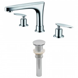 American imaginations AI-2014 8-in. o.c. CUPC Approved Brass Faucet Set In Chrome Color With Drain