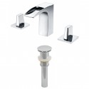 American imaginations AI-2030 8-in. o.c. CUPC Approved Brass Faucet Set In Chrome Color With Drain