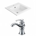 American Imaginations AI-15855 Ceramic Top Set In White Color With Single Hole CUPC Faucet