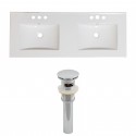 American Imaginations AI-15540 Ceramic Top Set In White Color And Drain