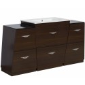 American Imaginations AI-1286 Plywood-Melamine Vanity Set In Wenge