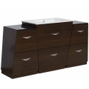 American Imaginations AI-1274 Plywood-Melamine Vanity Set In Wenge