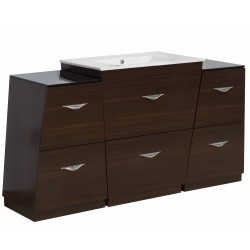 American Imaginations AI-1259 Plywood-Melamine Vanity Set In Wenge