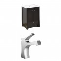 American Imaginations AI-10737 Birch Wood-Veneer Vanity Set In Distressed Antique Walnut With Single Hole CUPC Faucet
