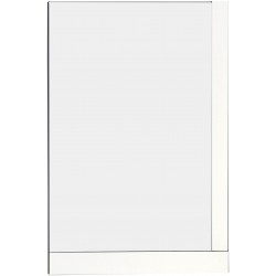 American Imaginations AI-650 23.5-in. W x 35.5-in. H Modern Plywood-Veneer Wood Mirror In White