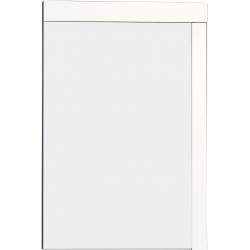 American Imaginations AI-651 23.5-in. W x 35.5-in. H Modern Plywood-Veneer Wood Mirror In White