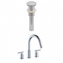 American Imaginations AI-8023 8-in. o.c. CUPC Approved Brass Faucet Set In Chrome Color With Drain