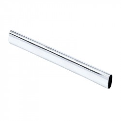 Hardware Resources 15302CH-40 Chrome 1.0mm x 8' Long Oval Steel Closet Rod