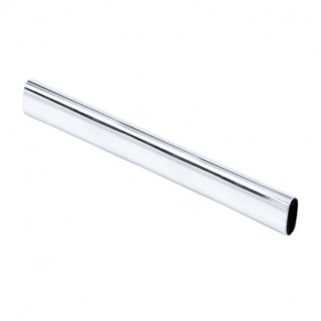 Hardware Resources Chrome 1.0mm x 8' Long Oval Steel Closet Rod