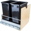 Hardware Resources CAN-MDB5-D35G 35 Quart Double Pullout Waste Container System Featuring 21" Undermount System