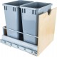 Hardware Resources Preassembled 35 Quart Double Pullout Waste Container System Featuring 21" Undermount System