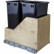 Hardware Resources Preassembled 50 Quart Double Pullout Waste Container System w/ Baltic Birch Plywood