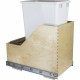 Hardware Resources Preassembled 50 Quart Single Pullout Waste Container System w/ Baltic Birch Plywood