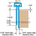 Select SL14 Concealed Geared Continuous Hinge