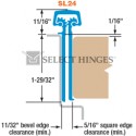 Select SL24 Concealed Geared Continuous Hinge