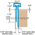 Select SL44 Concealed Geared Continuous Hinge, Heavy Duty