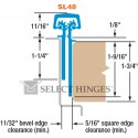 Select SL4883CLH Concealed Geared Continuous Hinge