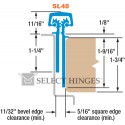 Select SL48 Concealed Geared Continuous Hinge, Heavy Duty