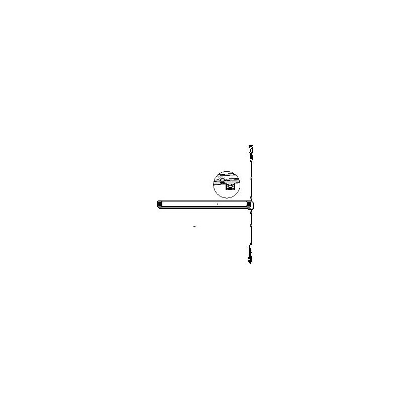Adams Rite 8600 Series (Life-Safety) Narrow Stile Concealed Vertical Rod Exit Device