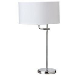 Dainolite 155T Adjustable Table Lamp, Polished Chrome, White Shade
