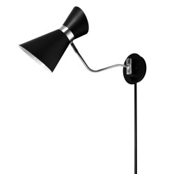Dainolite 1681W 1 LT Swing Arm Lamp, Black