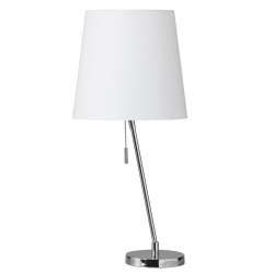 Dainolite 546T Canting Table Lamp, Polished Chrome, White Linene Shade 790