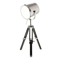 Dainolite 5552T Tripod Spotlight Table Lamp, Chrome / Black Wood