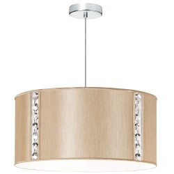 Dainolite 571898 3 Light Pendant w/ Crystal Accents, Polished Chrome Finish