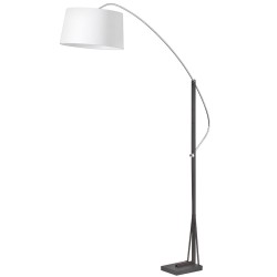 Dainolite 585F Arc Floor Lamp, Polished Chrome / Matte Black