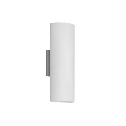 Dainolite 605W 1 Light Wall Sconce, White Frosted Glass, Satin Chrome Canopy