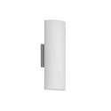 Dainolite 605W 1 Light Wall Sconce, White Frosted Glass, Satin Chrome Canopy