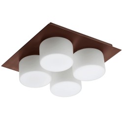 Dainolite 82553 4 Light Ceiling / Wall Light w/ Frosted Round Glass,Oil Brushed Bronze Finish