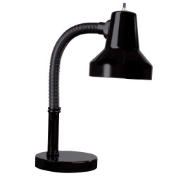 Dainolite DM221 Desk Lamp, Gloss Black, Metal Shade / Base