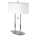 Dainolite DM2222 Table Lamp, Polished Chrome, White Oval Shade
