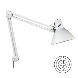 Dainolite DPX10 IncandescentExamination Lamp w/ Wire Bulb ProtectOR (Louvre), Gloss White finish
