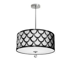 Dainolite HAN 4 Light Pendant, Polished Chrome Finish