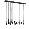 Dainolite IC 13 Light Horizontal Pendant, Black Finish