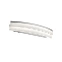 Dainolite KEP 20W LED Curved OR Flat Vanity Fixture, Silver / Polished Chrome Finish, Frosted White Diffuser