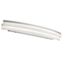 Dainolite KEP Curved LED Vanity Fixture, Silver / Polished Chrome, Frosted White Diffuser