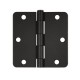 Deltana S35R4 S35R415A 3-1/2" x 3-1/2" -1/4" Radius Hinge, Residential Thickness, Steel, Pair