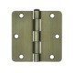Deltana S35R4 S35R414 3-1/2" x 3-1/2" -1/4" Radius Hinge, Residential Thickness, Steel, Pair