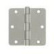 Deltana S35R4 S35R415 3-1/2" x 3-1/2" -1/4" Radius Hinge, Residential Thickness, Steel, Pair
