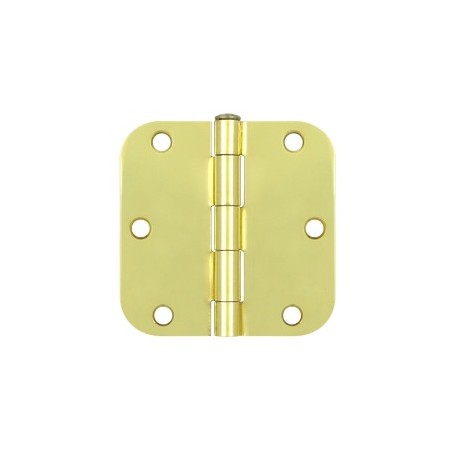Deltana S35R5 S35R53 3-1/2" x 3-1/2" x-5/8" Radius Hinge, Residential Thickness, Steel, Pair