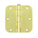 Deltana S35R5 S35R515A 3-1/2" x 3-1/2" x-5/8" Radius Hinge, Residential Thickness, Steel, Pair