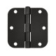 Deltana S35R5 S35R526D 3-1/2" x 3-1/2" x-5/8" Radius Hinge, Residential Thickness, Steel, Pair
