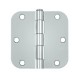 Deltana S35R5 S35R515A 3-1/2" x 3-1/2" x-5/8" Radius Hinge, Residential Thickness, Steel, Pair